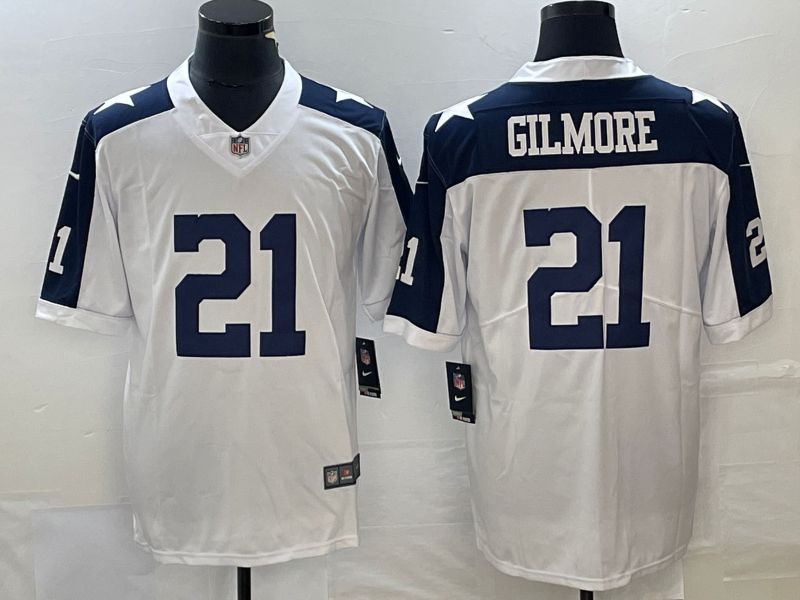 Men Dallas Cowboys 21 Gilmore White Thanksgiving Nike Vapor Untouchable Limited NFL Jersey